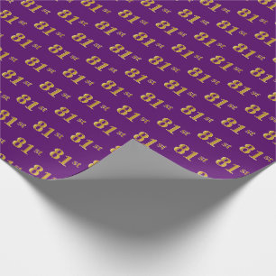 Papier Cadeau Purple, Faux Gold 81ème (Quatre-Vingt-Première)