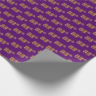 Papier Cadeau Purple, Faux Gold 88e (Quatre-Vingt-Huitième)