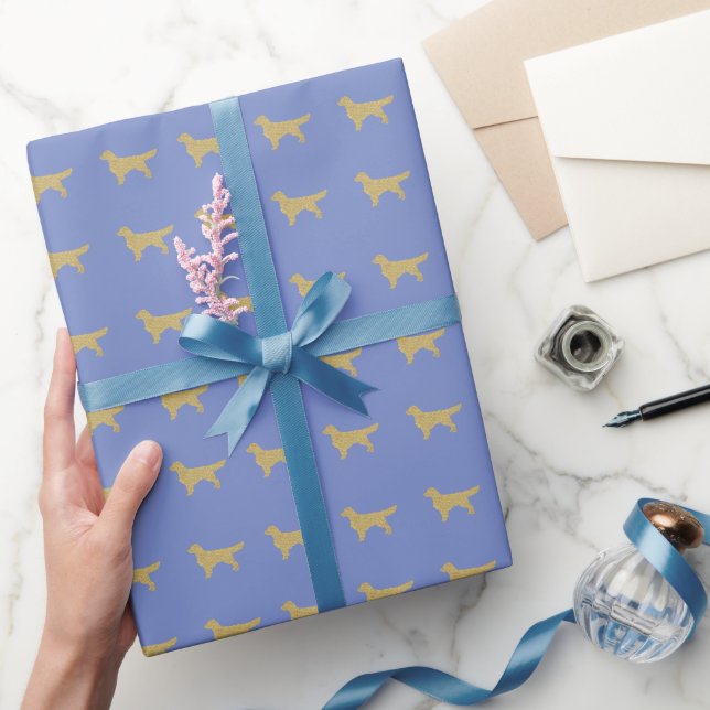 Papier Cadeau Purple Golden extracteur avec parties scintillant  (Cadeaux)