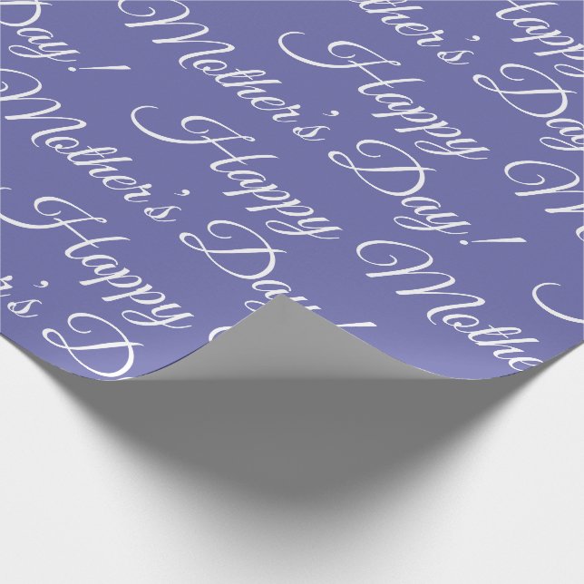 Papier Cadeau Purple Happy Mère's Day Script Vacances Enveloppem (Coin)
