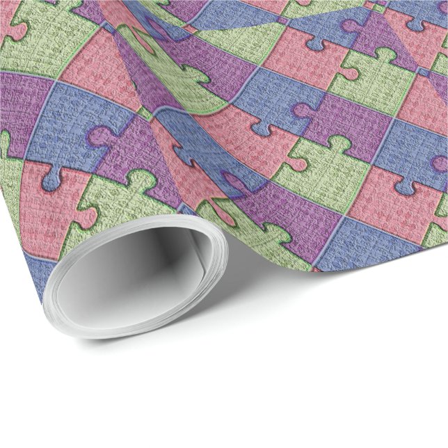 Papier Cadeau Puzzle (Coin rond)