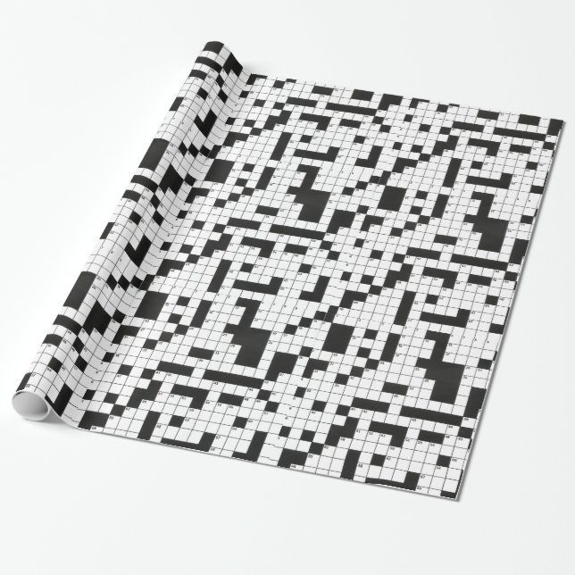 Papier Cadeau Puzzle de mots croisés (Déroulé)