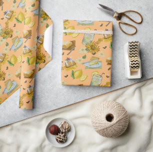 Papier Cadeau quand la vie vous donne des citrons motif