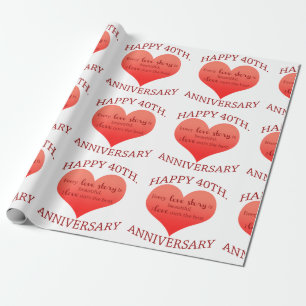 Papier Cadeau quarantième. Anniversaire