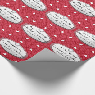 Papier Cadeau quarantième Rouge rouge Z06 d'anniversaire de