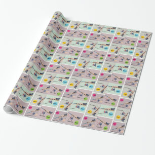 Papier Cadeau Quatre étapes pour mouler la tige de rotation ave
