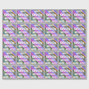 Papier Cadeau Quatre-vingt-quinzième anniversaire vibrant et