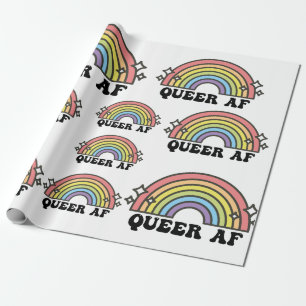 Papier Cadeau Queer AF Gay pride Lesbian Trans Bisexual LGBTQ