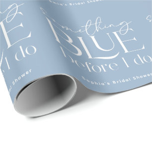 Papier Cadeau Quelque Chose de Bleu Avant Ma Douche de Mariée