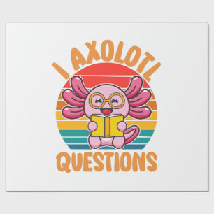 Papier Cadeau Questions sur les axolotls