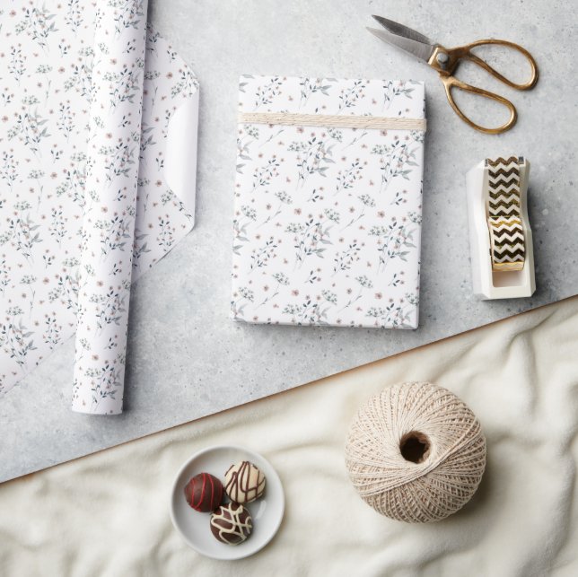 Papier Cadeau Quiet Elegance: Neutral Wildflower (Artisanat)