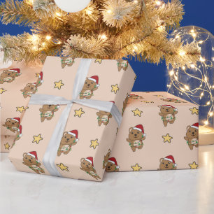 Papier Cadeau Quokka Christmas Winter Animaux Quokkas Wrapper P
