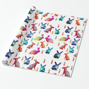 Papier Cadeau Rabbits Ciel, Pâques