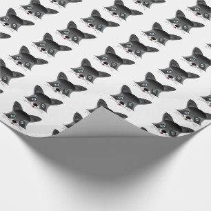 Papier Cadeau Raccoon - Papier à envelopper brillant, 30 po x 15