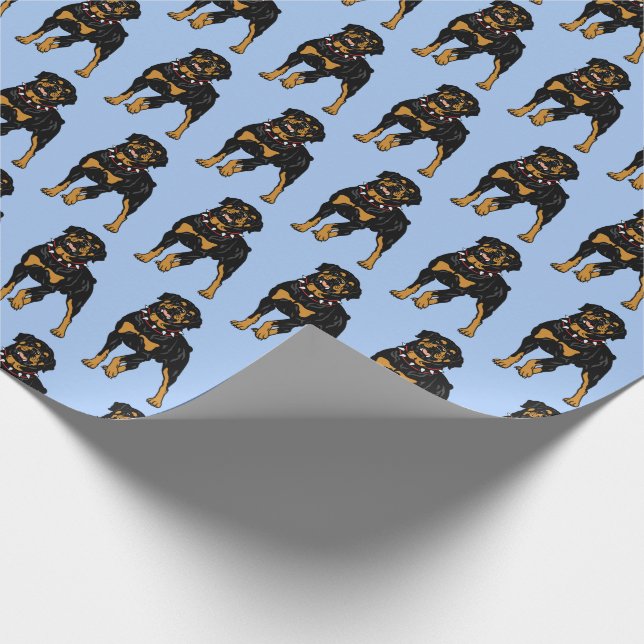 Papier Cadeau Race de chien de Rottweiler (Coin)