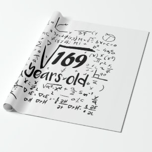 Papier Cadeau Racine carré De 169 - 13ème Anniversaire 13 Ans Ma