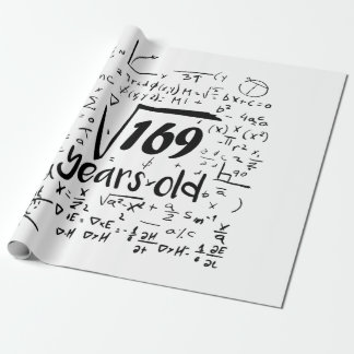 Papier Cadeau Racine carré De 169 - 13ème Anniversaire 13 Ans Ma