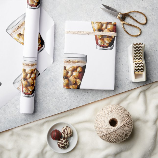 Papier Cadeau Rafraîchir la boisson de soda glacée froide avec b (Créateur téléchargé)