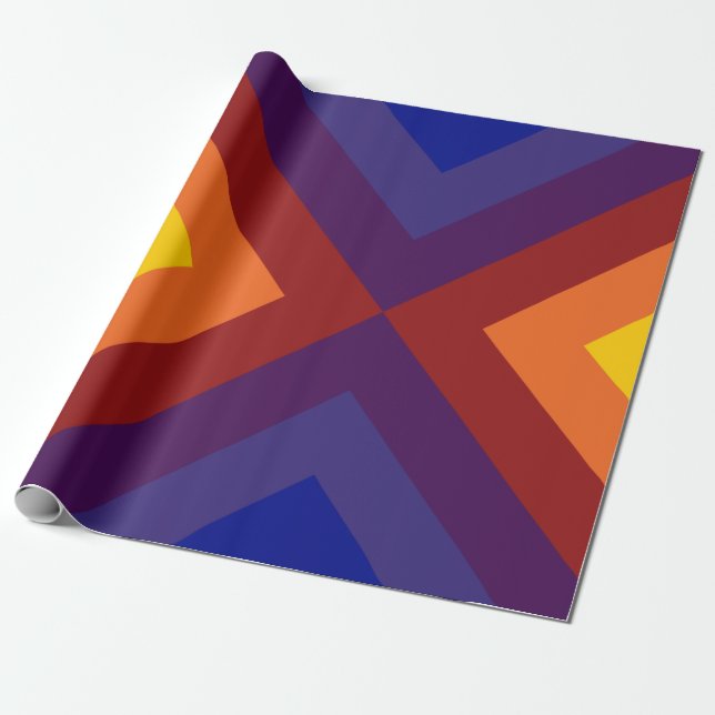 Papier Cadeau Rainbow Chevrons (Déroulé)