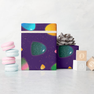 Papier Cadeau Rainbow Gumdrop Candy