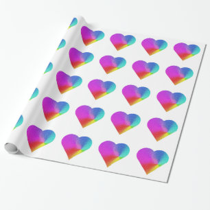 Papier cadeau Rainbow Heart