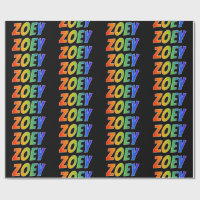 Rainbow Prénom "ZOEY"; Amusant et coloré