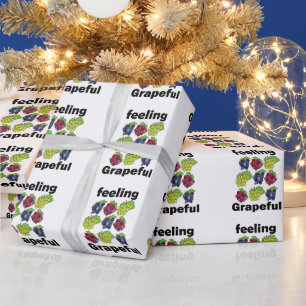 Papier Cadeau Raisins Fruit Sentiment Raisiné Drôle Jeu de Mots