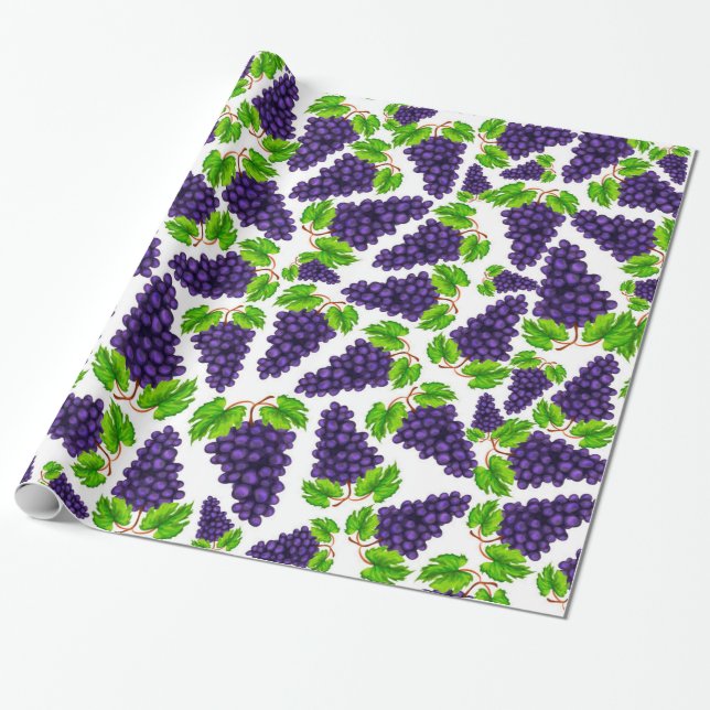 Papier Cadeau Raisins Italie Italie Toscane luxe italien (Déroulé)