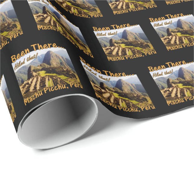 Papier Cadeau Randonnée sur le sentier Inca - Machu Picchu (Coin rond)