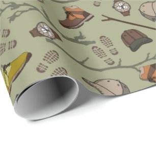 Papier Cadeau Randonnée Trekking Backpacking avec motif