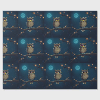 Papier Cadeau Rappage cadeau de hibou