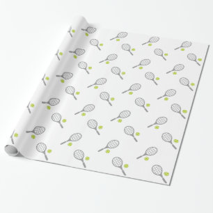 Papier Cadeau Raquette de tennis et coutume de balle