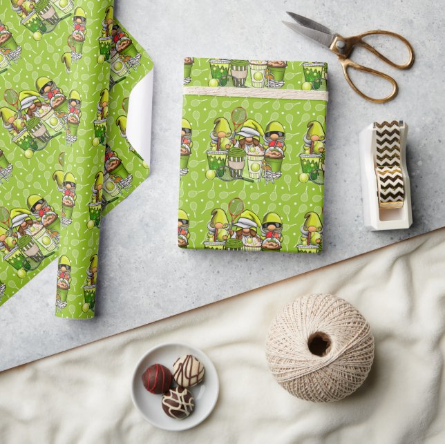 Papier Cadeau Raquette et balle de tennis (Artisanat)