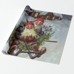 Papier Cadeau "Rassembler des boughs de pin" par Jenny Nystrom
