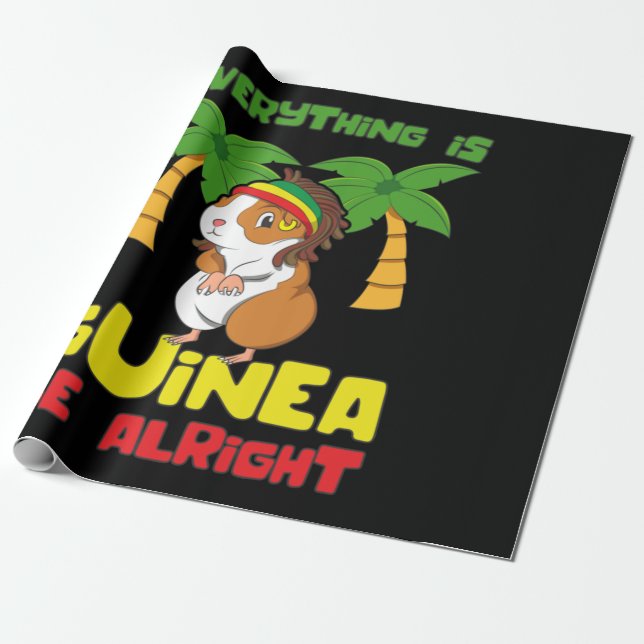 Papier Cadeau Rasta Guinea Pig (Déroulé)