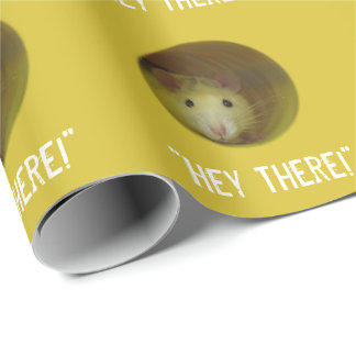 Papier Cadeau Rat mignon chez l'animal drôle de trou
