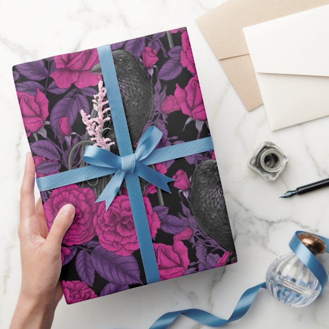 Papier Cadeau Ravins et roses roses roses (Cadeaux)