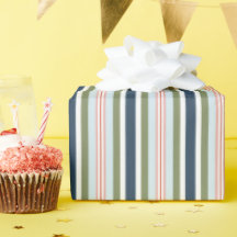 Papier Cadeau Rayé Bonbons d'Hiver