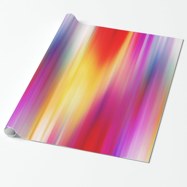 Papier Cadeau Rayons colorés vibrants (Déroulé)