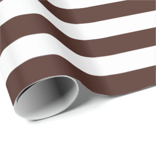 Papier Cadeau Rayure Brown et blanche
