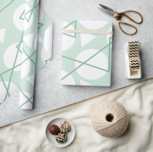 Papier Cadeau Rayure Chevron Géométrique