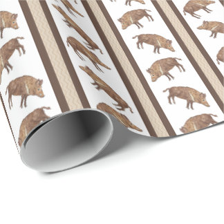 Papier Cadeau Rayure de sanglier 