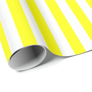 Papier Cadeau Rayure jaune et blanche
