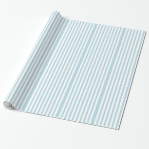 Papier Cadeau Rayures Bleues et Blanches Motif Rayé Baby Shower
