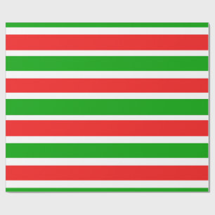 Papier Cadeau Rayures de Noël