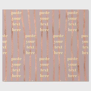 Papier Cadeau Rayures de paillettes de luxe