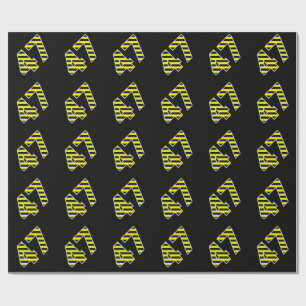 Papier Cadeau Rayures jaunes et noires audacieuses 47 Evénement