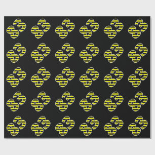 Papier Cadeau Rayures jaunes et noires grasses 83e événement # (