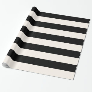 Papier Cadeau Rayures noires et blanches de motifs géométrique