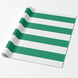 Papier Cadeau Rayures | vert et blanc | | personnalisable
